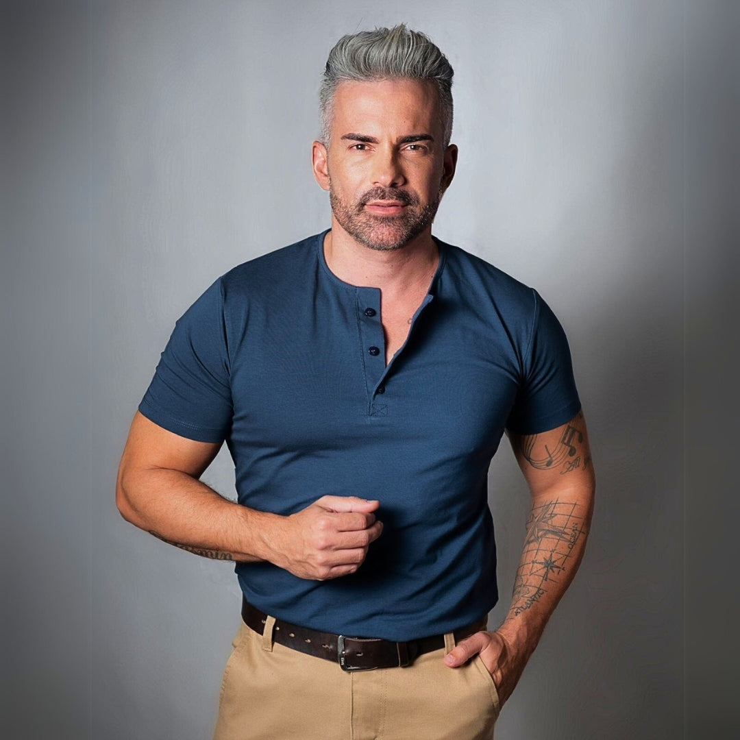 Henley SIGMAN ® Algodão Egípcio